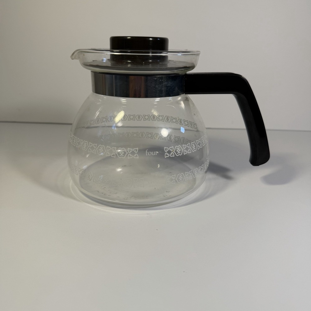 Melitta Corning 2 to 4 Cup Glass Replacement Coffee Pot Carafe Cafe Vintage